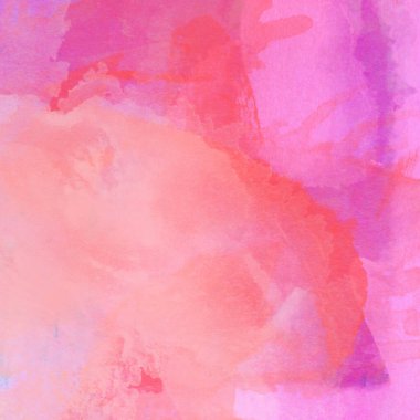Kırmızı ve pembe renklerin çeşitli tonlarından yapılmış grunge suluboya desenli arka plan
