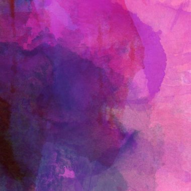 Mor, mavi ve pembe renklerle suluboya deseni