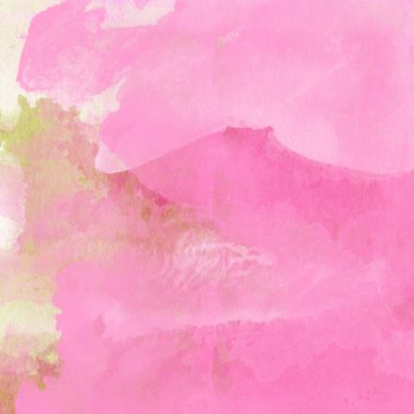 Pembe, kırmızı ve turuncu renkli suluboya lekeleri olan soyut renkli arkaplan