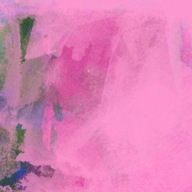 Pembe ve mavi tonlardan yapılmış sanatsal suluboya deseni