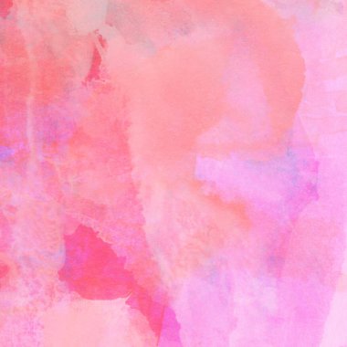 Kırmızı ve pembe renklerin çeşitli tonlarından yapılmış grunge suluboya desenli arka plan
