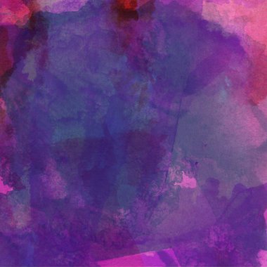 Mor, mavi ve pembe renklerle suluboya deseni