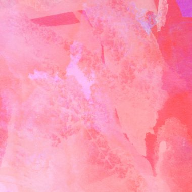Kırmızı ve pembe renklerin çeşitli tonlarından yapılmış grunge suluboya desenli arka plan