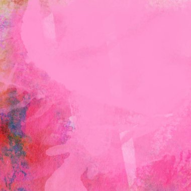 Pembe, kırmızı ve turuncu renkli suluboya lekeleri olan soyut renkli arkaplan