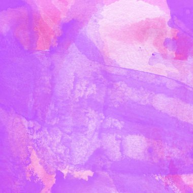 Pembe ve mor lekelerden oluşan soyut suluboya deseni