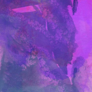 Menekşe ve mor tonlu soyut suluboya deseni