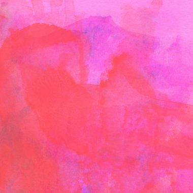 Kırmızı ve pembe renklerin çeşitli tonlarından yapılmış grunge suluboya desenli arka plan