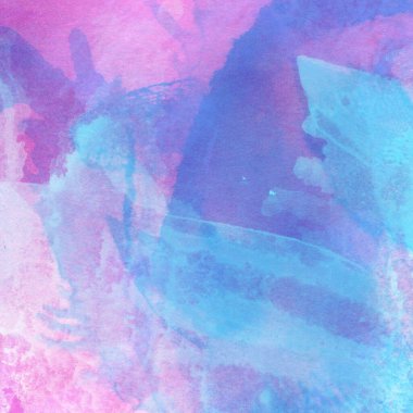 Mor, mavi ve pembe renklerle suluboya deseni