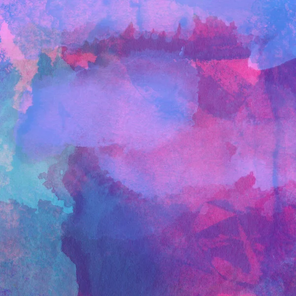 バイオレット ブルー ピンク色のウォーターカラーパターン — ストック写真
