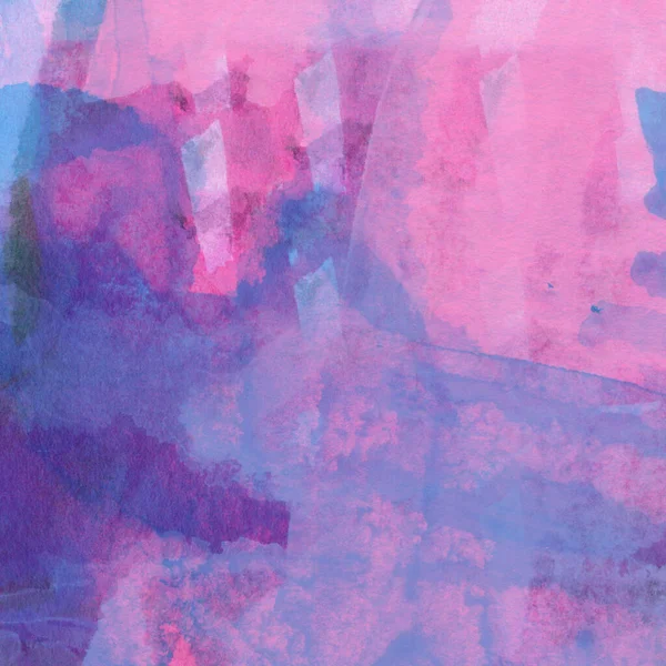 バイオレット ブルー ピンク色のウォーターカラーパターン — ストック写真