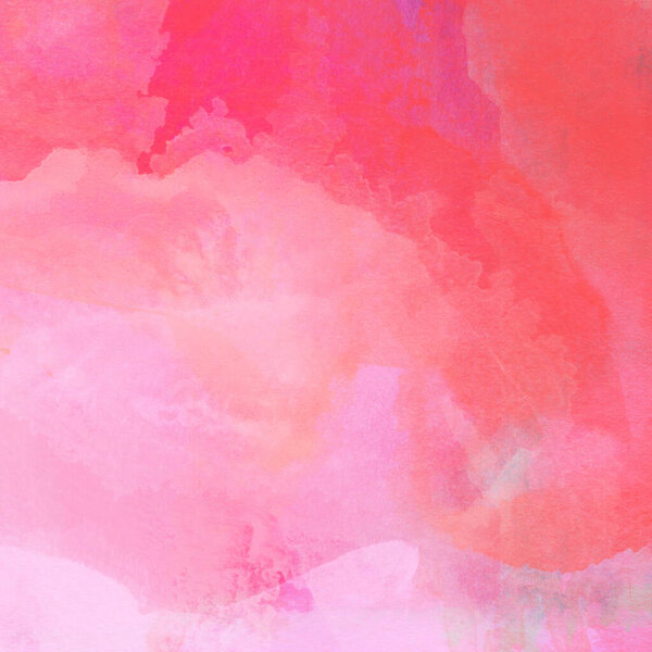 Stylish grunge watercolor pattern background made of various shades of red and pink colors