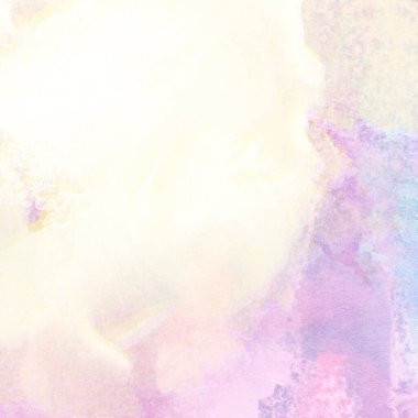 Pastel sarısı, mavi ve mor renklerle suluboya arkaplan.