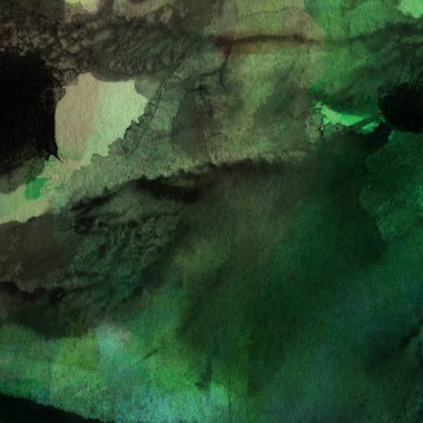 Yeşil ve tozlu pembe renklerde suluboya boya ile yapılan soyut ve yaratıcı arka plan