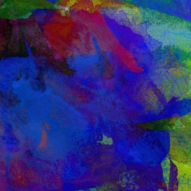 Grunge arkaplanı mor, mavi ve yeşil renklerde suluboya boya ile yapılır..