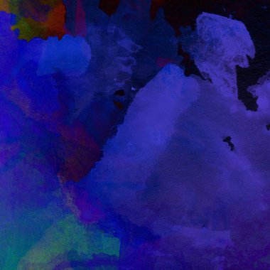 Kırmızı, mavi, yeşil renklerin karışık suluboya tonlarıyla desen.