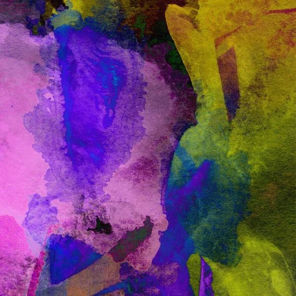 Grunge Abstract Background Made Watercolor Paints Purple Blue Green Colors — Stock Photo, Image