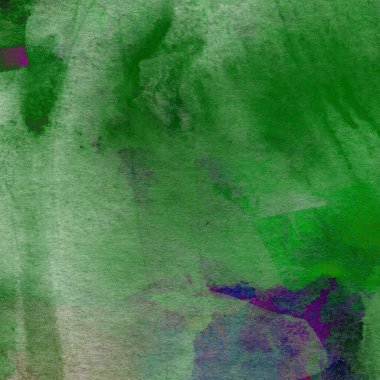 Yeşil, mavi, mor ve pembe renklerle süslü grunge suluboya arka plan.