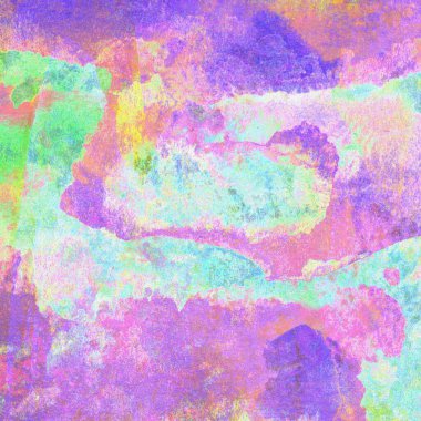 Mor, mavi, yeşil, sarı ve pembe renklerle suluboya arkaplan.