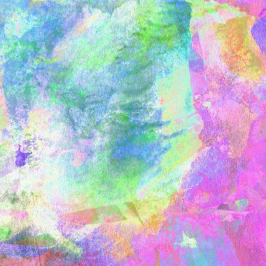 Mor, mavi, yeşil, sarı ve pembe renklerle suluboya arkaplan.