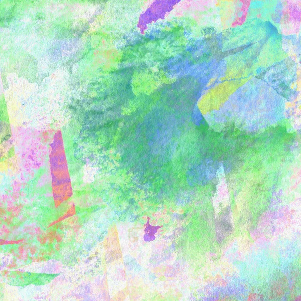 Watercolor Background Washes Purple Blue Green Yellow Pink Colors — Stock Photo, Image