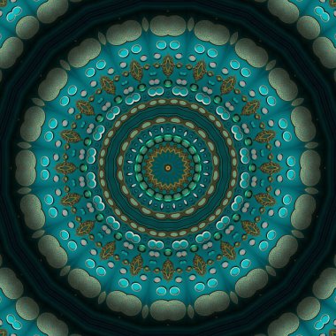 Zümrüt mor mandala soyut renkli arkaplan görünümü 