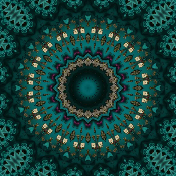 Smaragd Magenta Mandala Abstrakt Bunt Hintergrund Ansicht — Stockfoto