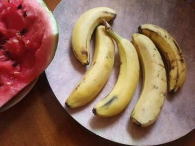 Olgun muzlar, yakın görünüm 