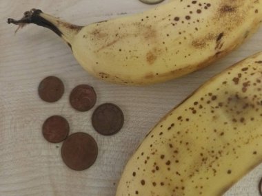 Olgun muzlar, yakın görünüm 