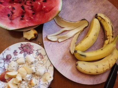 muz kabuğu yakın görünüm 