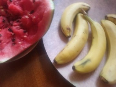 Olgun muzlar, yakın görünüm 