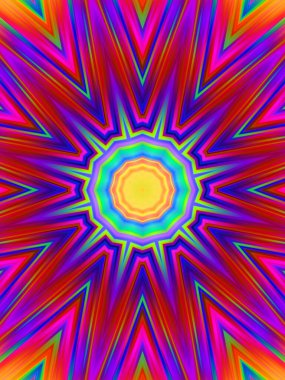 soyut renkli hipnotik simetrik desen 