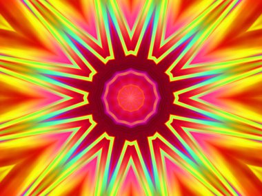 soyut renkli hipnotik simetrik desen 