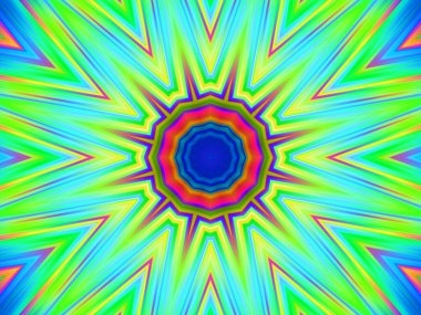 soyut renkli hipnotik simetrik desen 