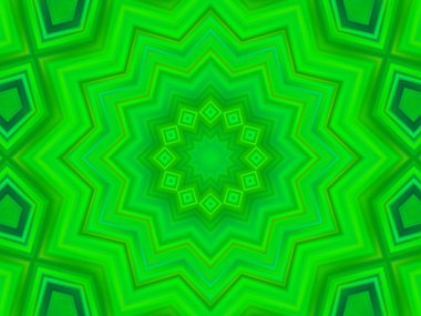 Neon parıldayan geometrik mandala fantezi fraktal. Mandala grafik tasarımı.