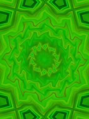 Neon parıldayan geometrik mandala fantezi fraktal. Mandala grafik tasarımı.