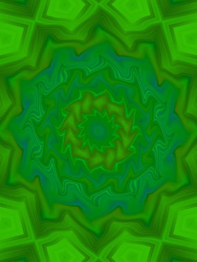 Neon parıldayan geometrik mandala fantezi fraktal. Mandala grafik tasarımı.