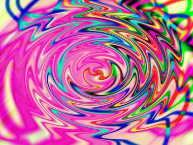 Zigzag efektli soyut renkli girdap arkaplanı