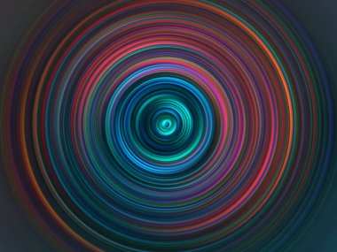 Renkli radyal hareket efekti. Soyut yuvarlak arka plan. Değişik renkte halkalar ve yuvarlak duvar kağıtları.