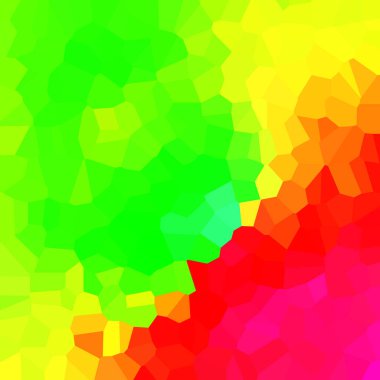 yeşil, sarı, kırmızı, turuncu, pembe soyut geometrik kristaller arka plan