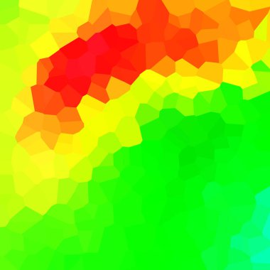 yeşil, kırmızı, sarı, turuncu soyut geometrik kristaller arka plan 