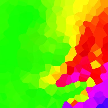 yeşil, sarı, kırmızı, mor, turuncu renkli soyut geometrik kristaller arka plan