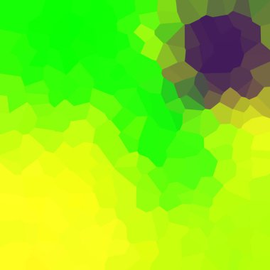 sarı, yeşil, mor renkli soyut geometrik kristaller arka plan