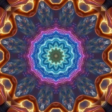 soyut renkli kaleydoskop arkaplanı, mandala tasarımı