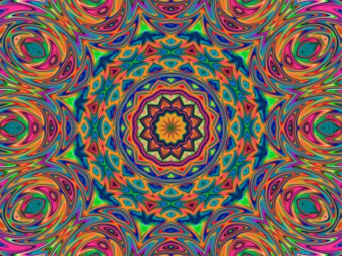 Renkli soyut arka plan. Fantezi mandala konsepti.