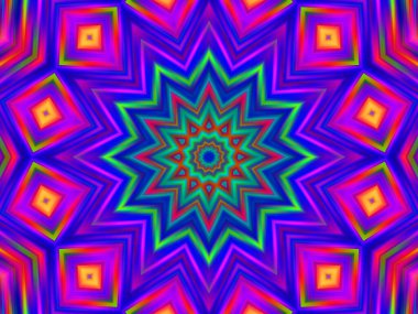 soyut renkli mandala arkaplanı, kaleyidoskopik doku