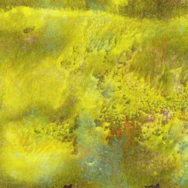 soyut sarı suluboya tasarımı