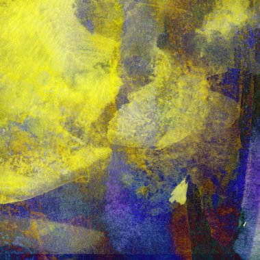 soyut sarı suluboya tasarımı