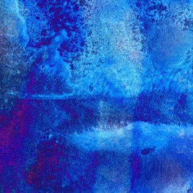 Soyut arkaplanda mavi suluboya boya