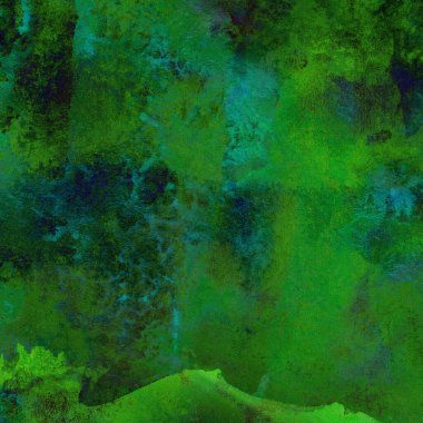 Yeşil ve mavi suluboya desenli soyut arkaplan