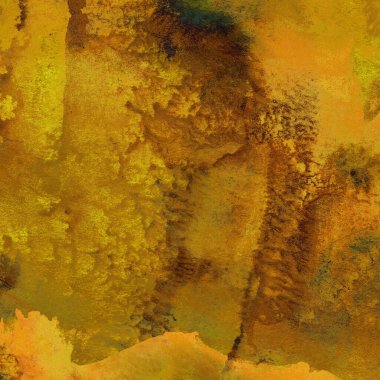 Soyut turuncu, sarı suluboya arka plan. el boyası dokusu